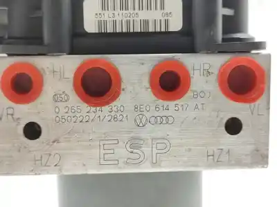 Peça sobressalente para automóvel em segunda mão abs por audi a4 berlina (8e) 2.0 tdi 16v (103kw) referências oem iam 8e0614517at  