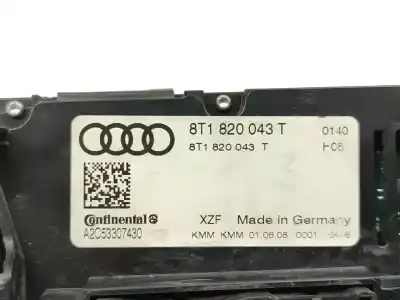 Peça sobressalente para automóvel em segunda mão Comando De Sofagem (chauffage / Ar Condicionado) por AUDI A4 B8 (8K2) 2.0 TDI Referências OEM IAM 8T1820043T   Peça sobressalente para automóvel em segunda mão Comando De Sofagem (chauffage / Ar Condicionado) por AUDI A4 B8 (8K2) 2.0 TDI Referências OEM IAM 8T1820043T