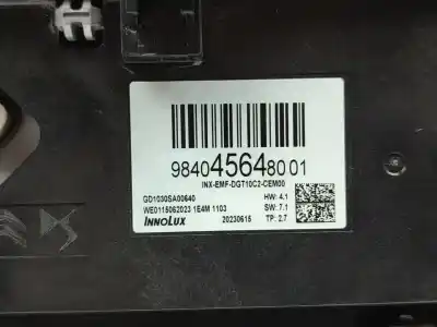 Second-hand car spare part multifunction display for citroen c4 berlina plus oem iam references 9840456480  