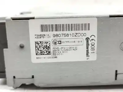 Second-hand car spare part audio system / radio cd for citroen c-elysée seduction oem iam references 98075810zd  