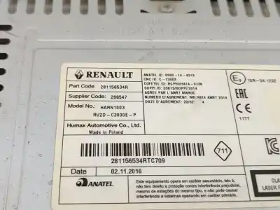 Pezzo di ricambio per auto di seconda mano impianto audio / radio cd per dacia duster ambiance 4x2 riferimenti oem iam 281156534r  