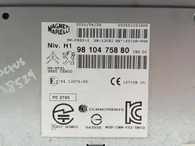 Peça sobressalente para automóvel em segunda mão sistema de áudio / rádio cd por citroen c4 cactus shine referências oem iam 9810475880  