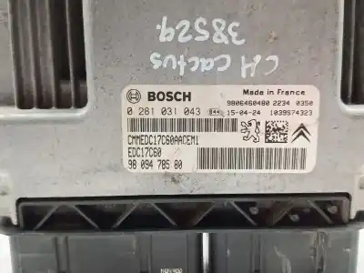 Second-hand car spare part ecu engine control for citroen c4 cactus shine oem iam references 0281031043  