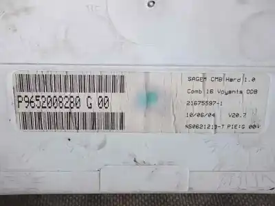 Second-hand car spare part dashboard for citroen c3 8hx oem iam references 9652008280g  