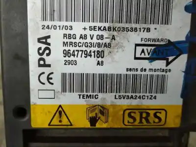 Автозапчастина б/у блок управління подушками безпеки для citroen c3 hfx(tu1jp) посилання на oem iam 9647794180  