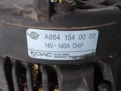 Автозапчастина б/у генератор для ssangyong kyron d20dt посилання на oem iam a6641540002  