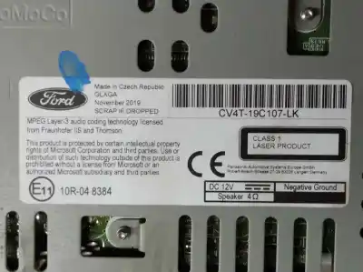 Автозапчастина б/у аудіо система / радіо cd для ford kuga (cbs) 1.5 ecoboost cat 120 cv / 88 kw посилання на oem iam cv4t19c107lk  