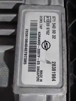 Pezzo di ricambio per auto di seconda mano centralina motore per ssangyong korando d20dtf riferimenti oem iam 6715400032  