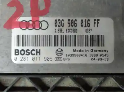 Автозапчастина б/у ебу контролер двигуна для audi a3 (8p1) 2.0 tdi 16v посилання на oem iam 03g906016ff  