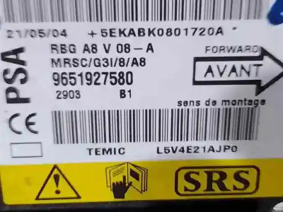Second-hand car spare part airbag control unit for citroen c3 8hx oem iam references 9651927580  