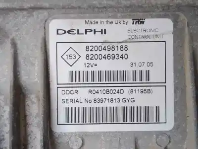 Second-hand car spare part ecu engine control for renault megane ii sedán (lm0/1_) 1.5 dci (lm0f, lm0t, lm2b) oem iam references 8200498188  