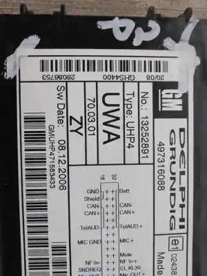 Автозапчастина б/у електронний модуль для opel corsa d z14xep посилання на oem iam 13252891  