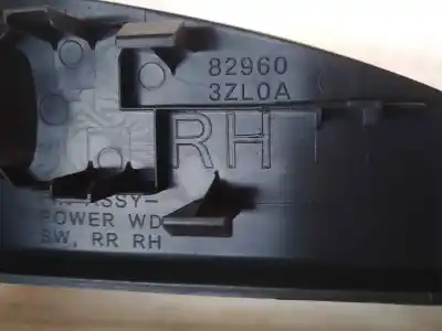 Second-hand car spare part rear right power window switch for nissan pulsar fastback (c13) 1.5 dci oem iam references 829603zl0a  