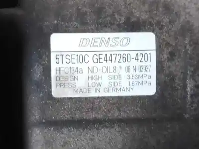 Peça sobressalente para automóvel em segunda mão compressor de ar condicionado a/a a/c por toyota yaris (ksp1/nlp1/nsp1) d1nd referências oem iam ge4472604201  
