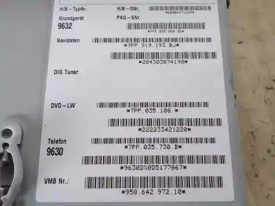 Pezzo di ricambio per auto di seconda mano sistema di navigazione gps per porsche cayenne (typ 9pa1) 4.8 v8 cat 385 cv / 283 kw riferimenti oem iam 7pp919193b  