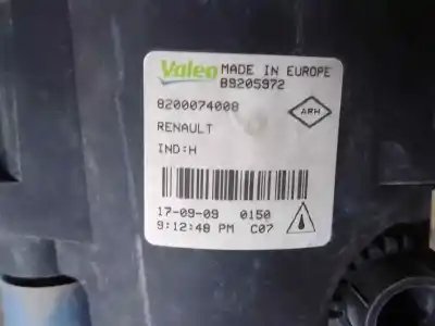 Автозапчасти б/у правая противотуманная фара за renault scénic iii (jz0/1_) 1.5 dci ссылки oem iam 8200074008  