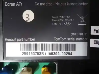 Автозапчасти б/у многофункциональный дисплей за renault scénic iii (jz0/1_) 1.5 dci ссылки oem iam 259153753r  