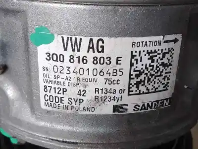 Автозапчасти б/у компрессор кондиционера воздуха за skoda fabia (pj3) dsg ссылки oem iam 3q0816803e  