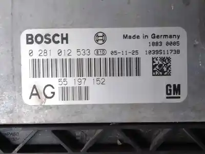 Second-hand car spare part ecu engine control for opel vectra c (z02) 1.9 cdti (f69) oem iam references 55197152  
