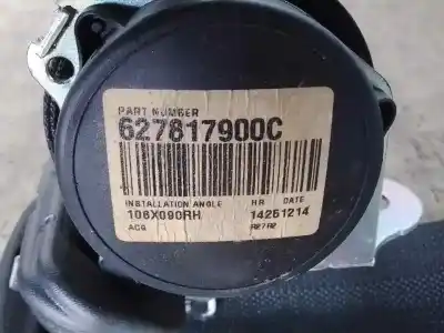 Автозапчастина б/у задній правий ремін безпеки для nissan pulsar fastback (c13) 1.5 dci посилання на oem iam 627817900c  