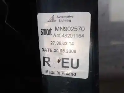 Second-hand car spare part right tailgate light for smart forfour m134911 oem iam references a4548201164  