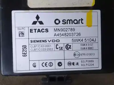 Peça sobressalente para automóvel em segunda mão módulo eletrônico por smart forfour m134911 referências oem iam a4548203726  