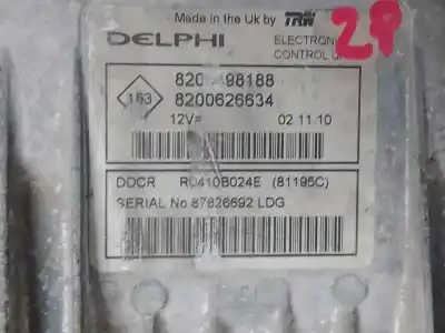 Автозапчасти б/у блок управления двигателем за renault megane ii sedán (lm0/1_) 1.5 dci (lm0f, lm0t, lm2b) ссылки oem iam 8200498188  