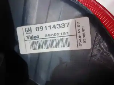 Pezzo di ricambio per auto di seconda mano luci posteriori destra per opel corsa c g-z12xe riferimenti oem iam 09114337  