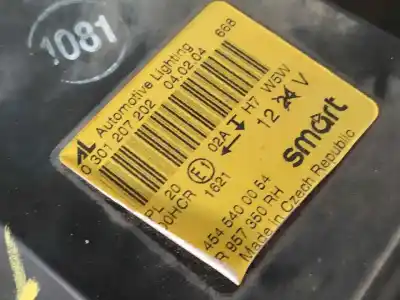 Автозапчастина б/у права фа для smart forfour (454) 1.3 (454.031) посилання на oem iam a4545400054  