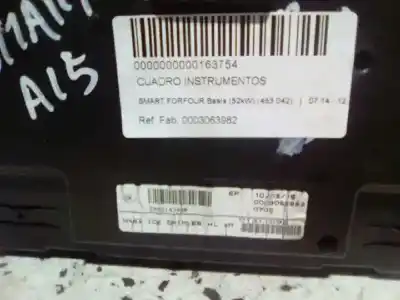 Автозапчасти б/у приборная доска за smart forfour basis (52kw) (453.042) ссылки oem iam 0003063982