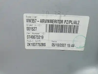 Автозапчасти б/у регулятор стекла переднего правого за volkswagen caddy ka/kb (2k) life ссылки oem iam 2k1837752bs  