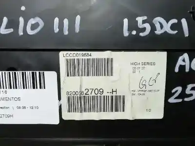 Gebrauchtes Autoersatzteil instrumententafel zum renault clio iii exception oem-iam-referenzen 8200582709h  lccd019684