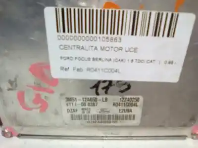 Peça sobressalente para automóvel em segunda mão centralina de motor uce por ford focus berlina (cak) 1.8 tdci cat referências oem iam r0411c004l  3m5112a650lb