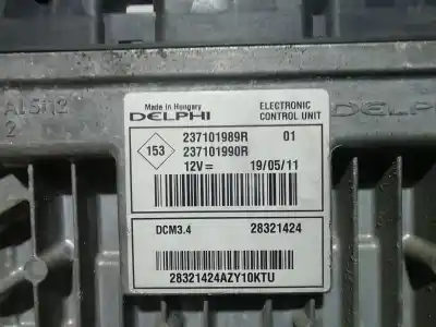 Second-hand car spare part ecu engine control for renault clio iii authentique oem iam references 237101989r  237101990r