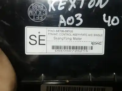 Pezzo di ricambio per auto di seconda mano controllo riscaldamento / aria condizionata per ssangyong rexton rx 270 full riferimenti oem iam 6870008510  