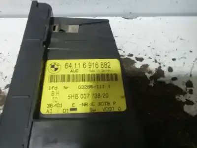 Peça sobressalente para automóvel em segunda mão comando de sofagem (chauffage / ar condicionado)  por bmw serie 3 compact (e46) 320td referências oem iam 64116916882  