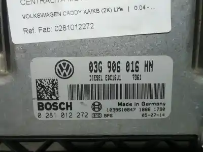 Автозапчастина б/у ебу контролер двигуна для volkswagen caddy ka/kb (2k) life посилання на oem iam 0281012272  03g906016hn