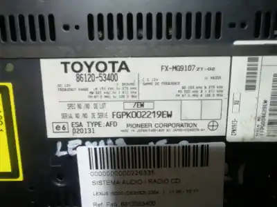 Автозапчасти б/у АУДИОСИСТЕМА / РАДИО CD за LEXUS IS200 (DS2/IS2)  ссылки OEM IAM 8612053400  