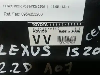 Pièce détachée automobile d'occasion boitier de commande de abs pour lexus is200 (ds2/is2) 220d références oem iam 8954053260  0794009680