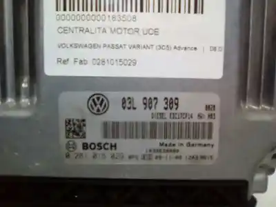 Second-hand car spare part ecu engine control for volkswagen passat variant (3c5) advance oem iam references 0281015029  03l907309