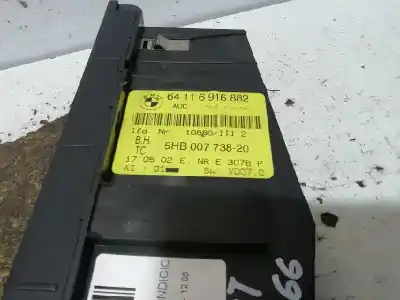 Second-hand car spare part heating / air conditioning control panel for bmw serie 3 compact (e46) 320td oem iam references 5hb00773820  