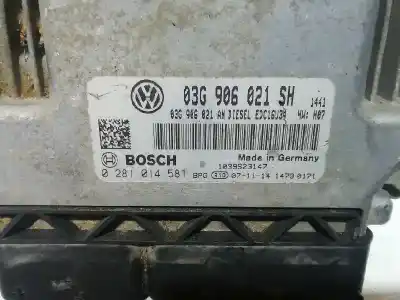 Peça sobressalente para automóvel em segunda mão centralina de motor uce por seat leon (1p1) emocion referências oem iam 0281014581  03g906021sh