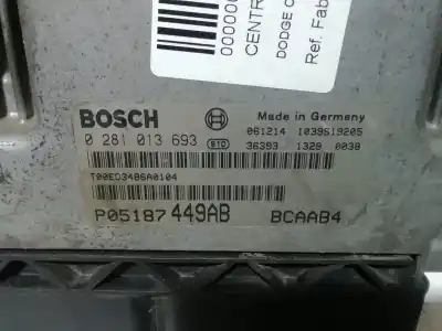 Tweedehands auto-onderdeel ecu motorcontroller voor dodge caliber sxt oem iam-referenties 0281013639  p05184aa9ab