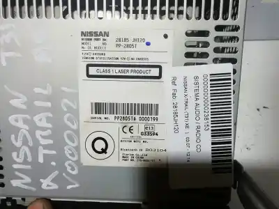 Peça sobressalente para automóvel em segunda mão sistema de áudio / rádio cd por nissan x-trail (t31) xe referências oem iam 28185jh120