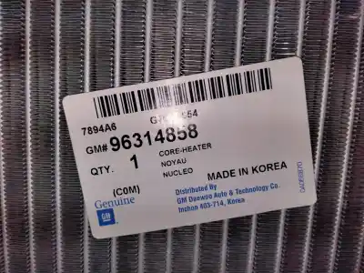 Second-hand car spare part heating / air conditioning radiator for chevrolet matiz e abg gpl oem iam references 96314858  
