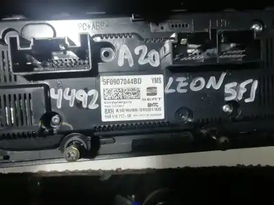 Peça sobressalente para automóvel em segunda mão comando de sofagem (chauffage / ar condicionado)  por seat leon (5f1) fr referências oem iam 5f0907044bd  
