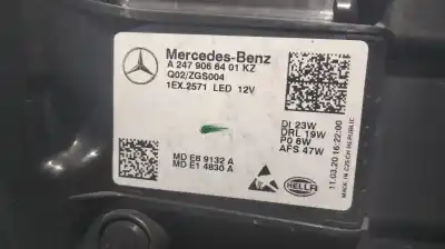 Gebrauchtes Autoersatzteil rechter scheinwerfer zum mercedes clase gla (bm 247) gla 200 d (247.712) oem-iam-referenzen a2479066401  