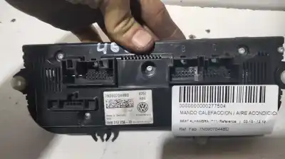 Second-hand car spare part heating / air conditioning control panel for seat alhambra (711) reference oem iam references 7n0907044bd  