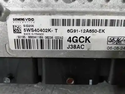 Second-hand car spare part ecu engine control for ford s-max (ca1) trend oem iam references 5ws4040k j38ac 4gck