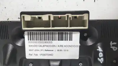 Peça sobressalente para automóvel em segunda mão comando de sofagem (chauffage / ar condicionado)  por seat leon (1p1) reference referências oem iam 1p0907044d  